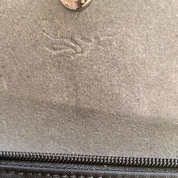 LONGCHAMP MONOCHROM ALL-BLACK Frm TUNISIA GORG Bag LUX RARE GENUINE SLEEK Lrg - Picture 11 of 16